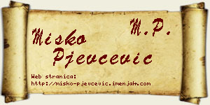 Miško Pjevčević vizit kartica